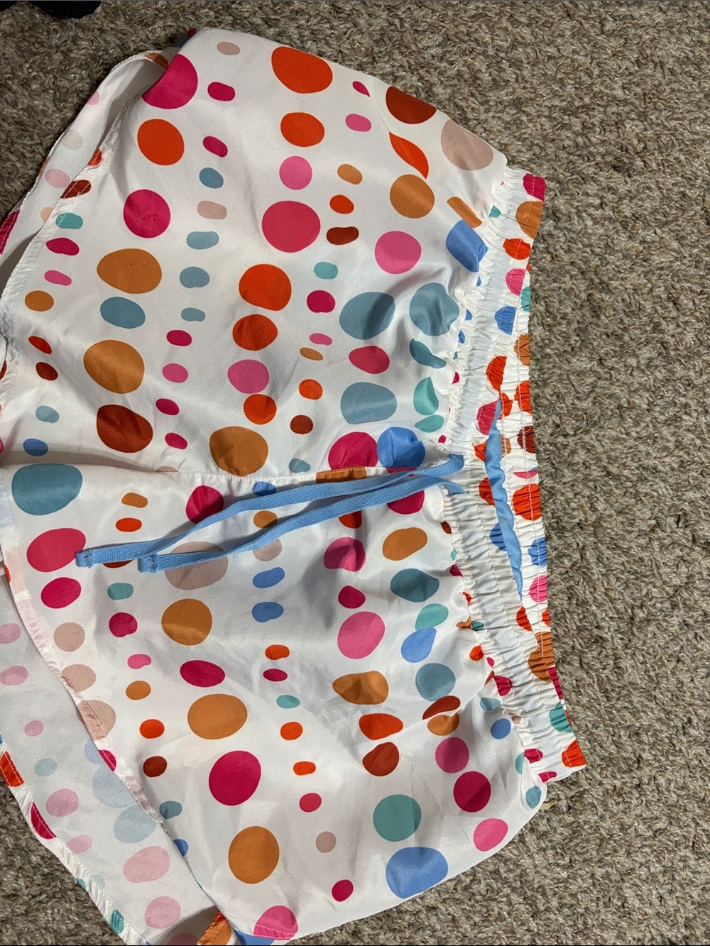 Women’s Polka Dot Shorts in White with Multicolor Dots